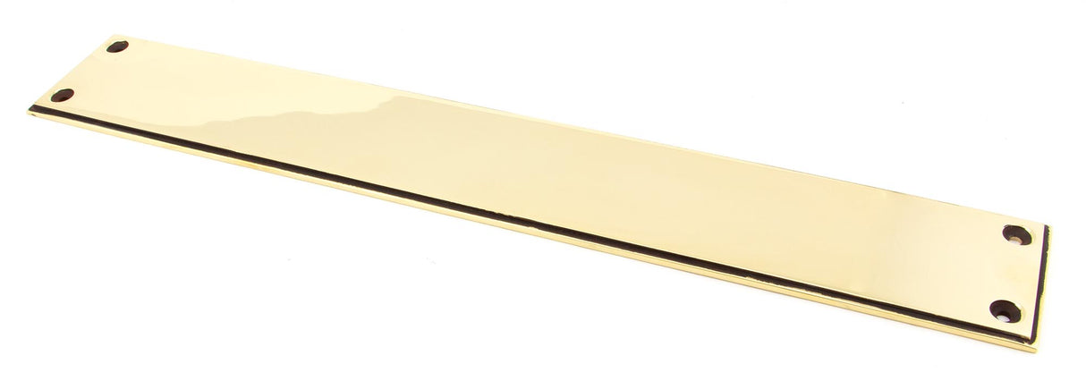 From The Anvil - Aged Brass 425mm Art Deco Fingerplate | Sku. 45384 | Trade Door Handles.