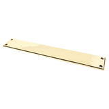 From The Anvil - Aged Brass 425mm Art Deco Fingerplate | Sku. 45384 | Trade Door Handles.