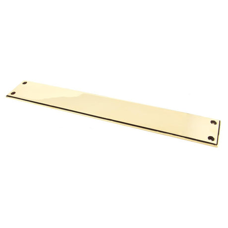 From The Anvil - Aged Brass 425mm Art Deco Fingerplate | Sku. 45384 | Trade Door Handles.