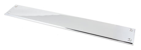 From The Anvil - Polished Chrome 425mm Art Deco Fingerplate | Sku. 45385 | Trade Door Handles.