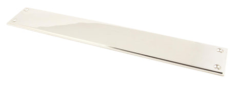 From The Anvil - Polished Nickel 425mm Art Deco Fingerplate | Sku. 45386 | Trade Door Handles.