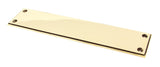 From The Anvil - Aged Brass 300mm Art Deco Fingerplate | Sku. 45389 | Trade Door Handles.