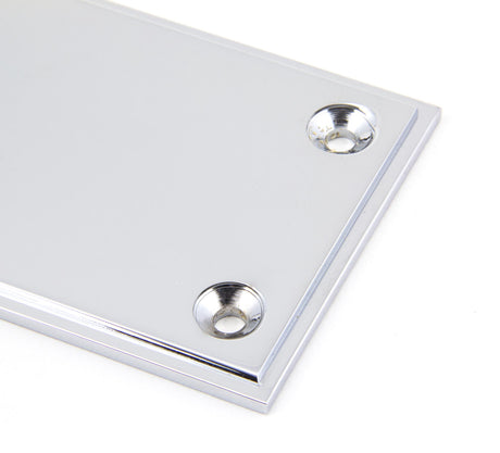 From The Anvil - Polished Chrome 300mm Art Deco Fingerplate | Sku. 45390 | Trade Door Handles.