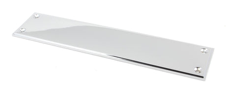 From The Anvil - Polished Chrome 300mm Art Deco Fingerplate | Sku. 45390 | Trade Door Handles.