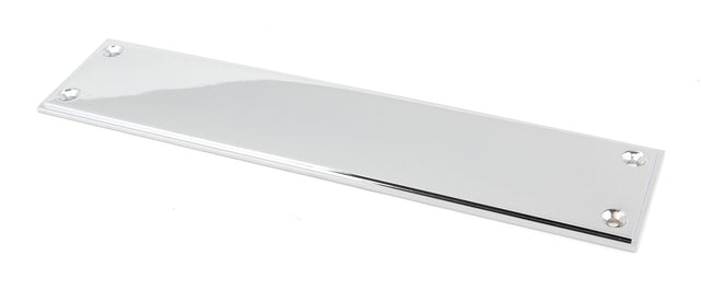 From The Anvil - Polished Chrome 300mm Art Deco Fingerplate | Sku. 45390 | Trade Door Handles.