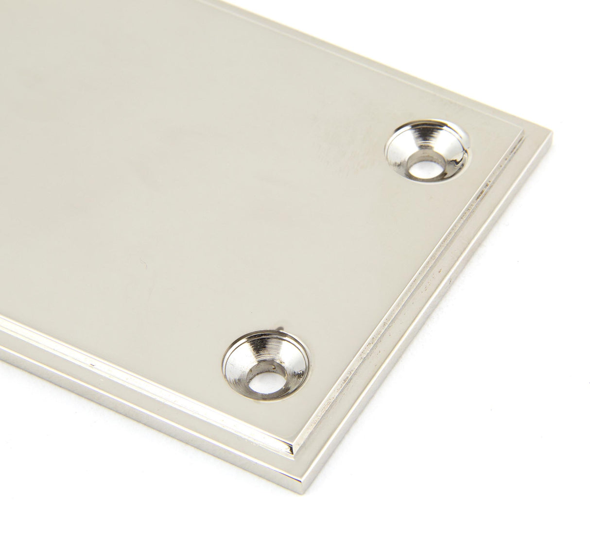 From The Anvil - Polished Nickel 300mm Art Deco Fingerplate | Sku. 45391 | Trade Door Handles.
