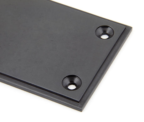From The Anvil - Aged Bronze 300mm Art Deco Fingerplate | Sku. 45392 | Trade Door Handles.