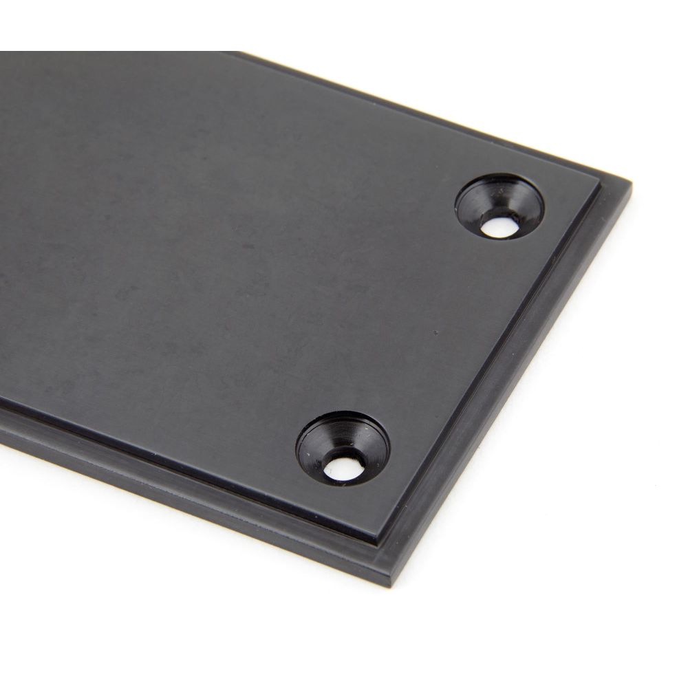 From The Anvil - Aged Bronze 300mm Art Deco Fingerplate | Sku. 45392 | Trade Door Handles.