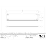 From The Anvil - Aged Bronze 300mm Art Deco Fingerplate | Sku. 45392 | Trade Door Handles.