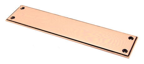 From The Anvil - Polished Bronze 300mm Art Deco Fingerplate | Sku. 45393 | Trade Door Handles.