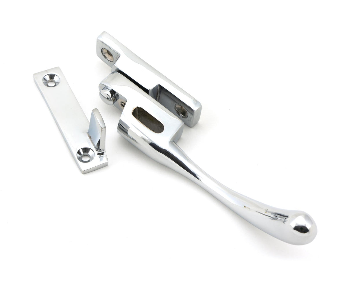From The Anvil - Polished Chrome Night-Vent Locking Peardrop Fastener - RH | Sku. 45395 | Trade Door Handles.