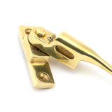 From The Anvil - Polished Brass Night-Vent Locking Peardrop Fastener - LH | Sku. 45396 | Trade Door Handles.