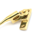 From The Anvil - Polished Brass Night-Vent Locking Peardrop Fastener - RH | Sku. 45397 | Trade Door Handles.