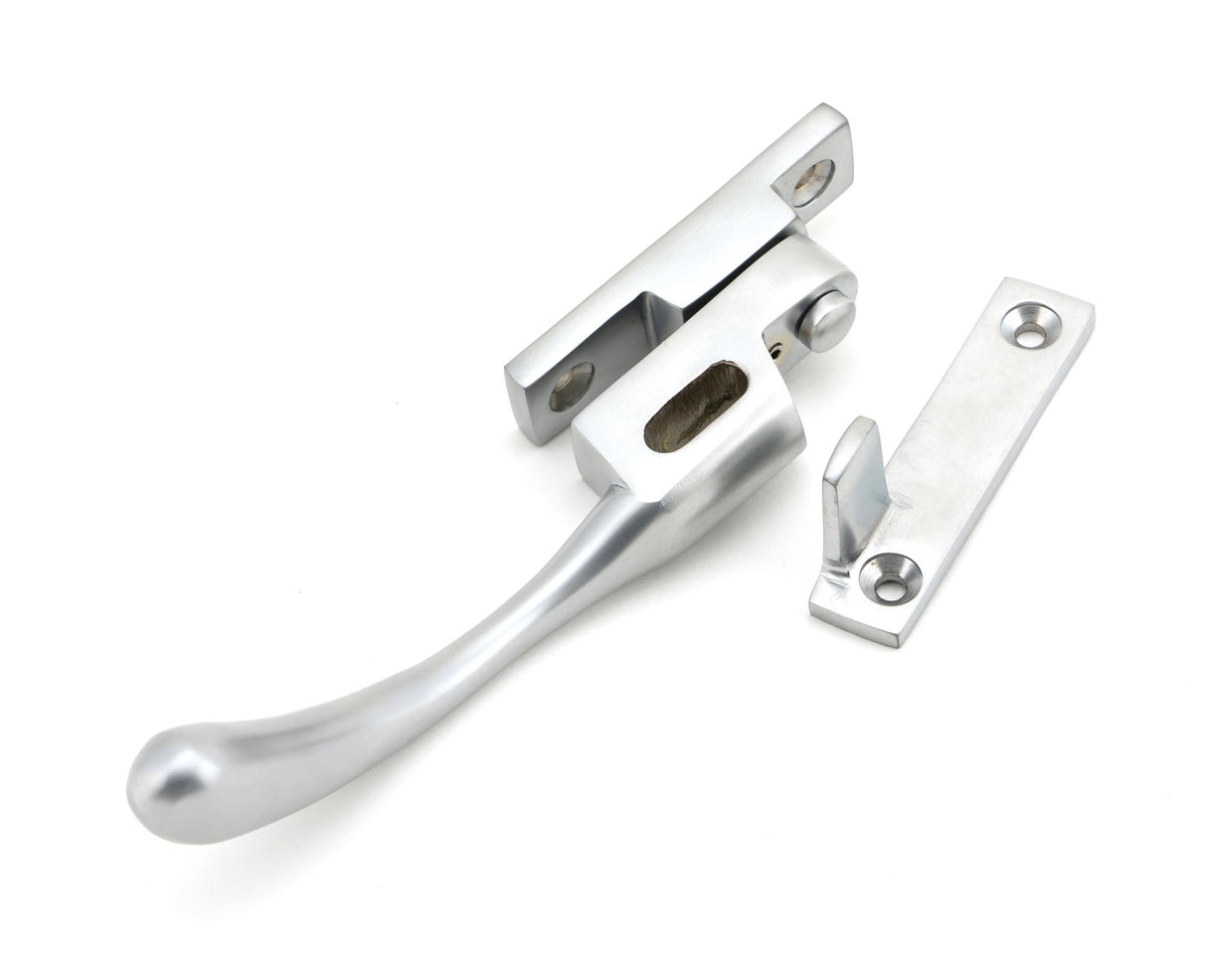 From The Anvil - Satin Chrome Night-Vent Locking Peardrop Fastener - LH | Sku. 45398 | Trade Door Handles.