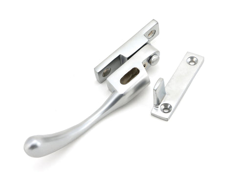 From The Anvil - Satin Chrome Night-Vent Locking Peardrop Fastener - LH | Sku. 45398 | Trade Door Handles.