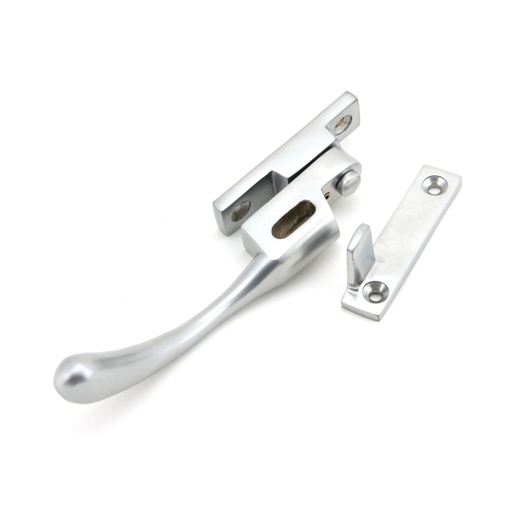 From The Anvil - Satin Chrome Night-Vent Locking Peardrop Fastener - LH | Sku. 45398 | Trade Door Handles.
