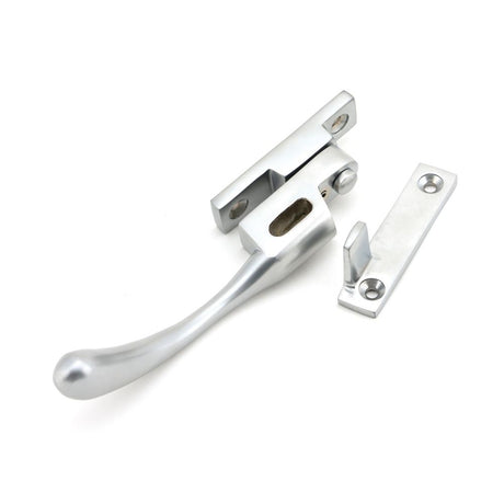 From The Anvil - Satin Chrome Night-Vent Locking Peardrop Fastener - LH | Sku. 45398 | Trade Door Handles.