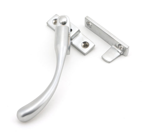 From The Anvil - Satin Chrome Night-Vent Locking Peardrop Fastener - LH | Sku. 45398 | Trade Door Handles.