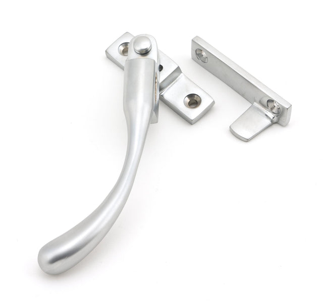 From The Anvil - Satin Chrome Night-Vent Locking Peardrop Fastener - LH | Sku. 45398 | Trade Door Handles.