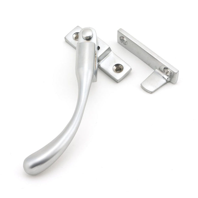From The Anvil - Satin Chrome Night-Vent Locking Peardrop Fastener - LH | Sku. 45398 | Trade Door Handles.