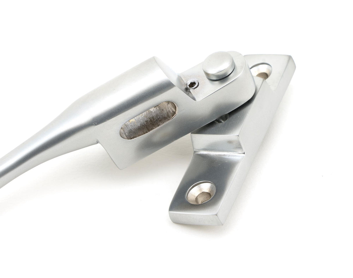 From The Anvil - Satin Chrome Night-Vent Locking Peardrop Fastener - RH | Sku. 45399 | Trade Door Handles.