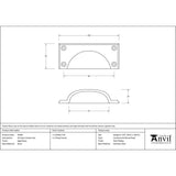 From The Anvil - Aged Brass Art Deco Drawer Pull | Sku. 45400 | Trade Door Handles.