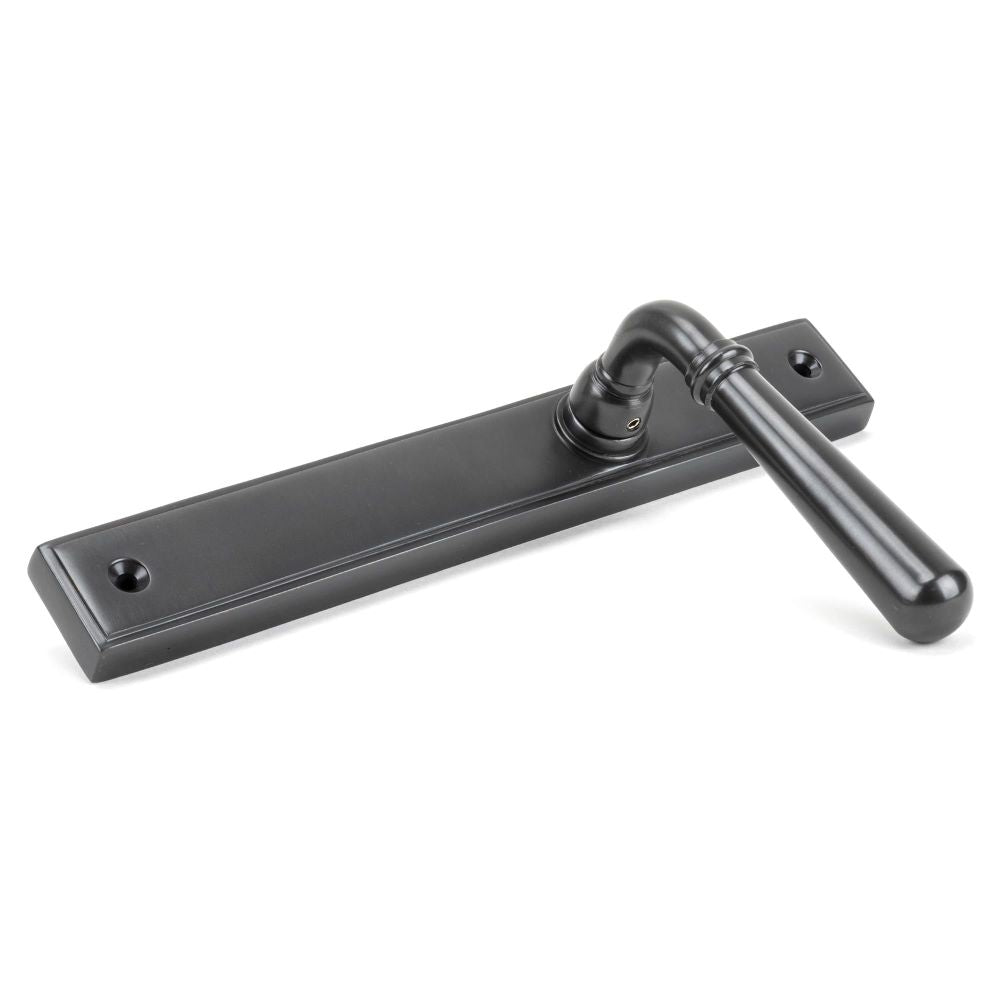 From The Anvil - Aged Bronze Newbury Slimline Lever Espag. Latch Set | Sku. 45418 | Trade Door Handles.