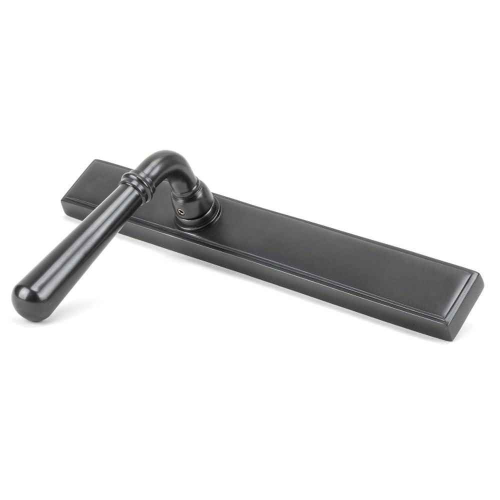 From The Anvil - Aged Bronze Newbury Slimline Lever Espag. Latch Set | Sku. 45418 | Trade Door Handles.
