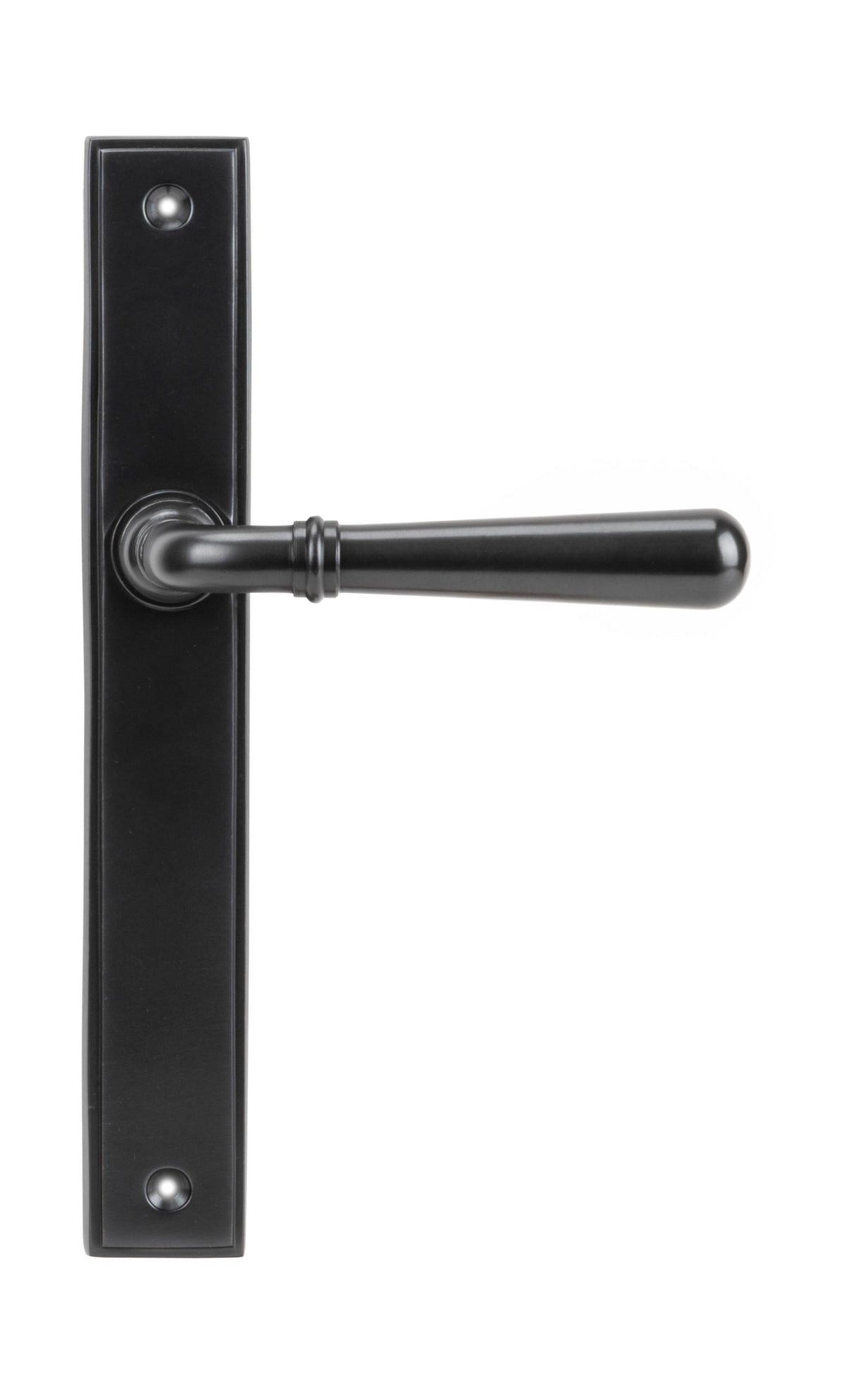 From The Anvil - Aged Bronze Newbury Slimline Lever Espag. Latch Set | Sku. 45418 | Trade Door Handles.