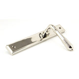From The Anvil - Polished Nickel Reeded Slimline Lever Espag. Latch Set | Sku. 45425 | Trade Door Handles.