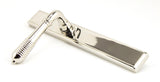 From The Anvil - Polished Nickel Reeded Slimline Lever Espag. Latch Set | Sku. 45425 | Trade Door Handles.