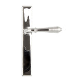 From The Anvil - Polished Chrome Reeded Slimline Lever Espag. Latch Set | Sku. 45426 | Trade Door Handles.