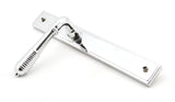From The Anvil - Polished Chrome Reeded Slimline Lever Espag. Latch Set | Sku. 45426 | Trade Door Handles.