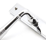 From The Anvil - Polished Chrome Reeded Slimline Lever Espag. Latch Set | Sku. 45426 | Trade Door Handles.