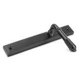 From The Anvil - Aged Bronze Reeded Slimline Lever Espag. Latch Set | Sku. 45427 | Trade Door Handles.