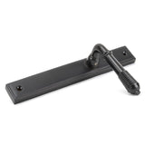 From The Anvil - Aged Bronze Reeded Slimline Lever Espag. Latch Set | Sku. 45427 | Trade Door Handles.