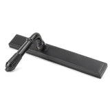 From The Anvil - Aged Bronze Reeded Slimline Lever Espag. Latch Set | Sku. 45427 | Trade Door Handles.