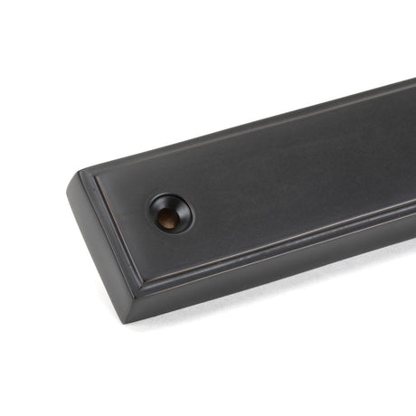 From The Anvil - Aged Bronze Reeded Slimline Lever Espag. Latch Set | Sku. 45427 | Trade Door Handles.