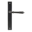 From The Anvil - Aged Bronze Reeded Slimline Lever Espag. Latch Set | Sku. 45427 | Trade Door Handles.