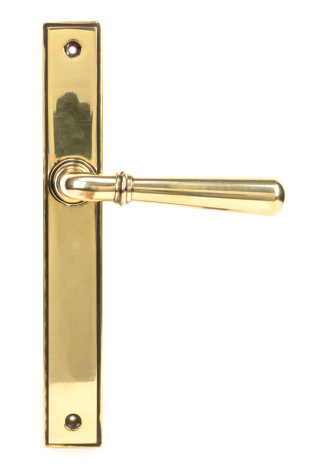 From The Anvil - Aged Brass Newbury Slimline Lever Espag. Latch Set | Sku. 45429 | Trade Door Handles.