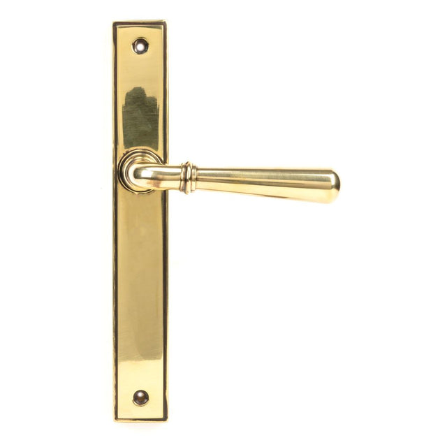 From The Anvil - Aged Brass Newbury Slimline Lever Espag. Latch Set | Sku. 45429 | Trade Door Handles.