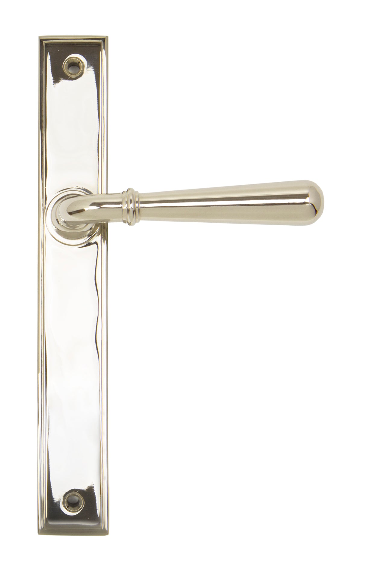 From The Anvil - Polished Nickel Newbury Slimline Lever Espag. Latch Set | Sku. 45430 | Trade Door Handles.