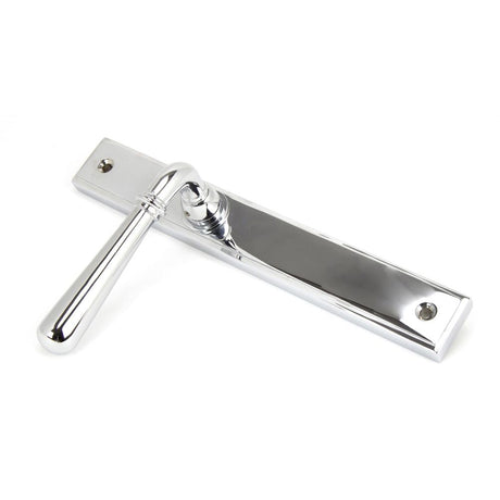 From The Anvil - Polished Chrome Newbury Slimline Lever Espag. Latch Set | Sku. 45431 | Trade Door Handles.