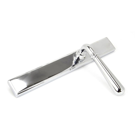 From The Anvil - Polished Chrome Newbury Slimline Lever Espag. Latch Set | Sku. 45431 | Trade Door Handles.