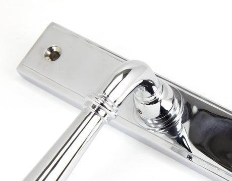 From The Anvil - Polished Chrome Newbury Slimline Lever Espag. Latch Set | Sku. 45431 | Trade Door Handles.