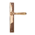 From The Anvil - Polished Bronze Newbury Slimline Lever Espag. Latch Set | Sku. 45432 | Trade Door Handles.