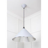 From The Anvil - Hammered Nickel Hockley Pendant in Birch | Sku. 45433BI | Trade Door Handles.