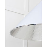 From The Anvil - Hammered Nickel Hockley Pendant in Birch | Sku. 45433BI | Trade Door Handles.