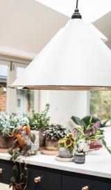 From The Anvil - Hammered Nickel Hockley Pendant in Birch | Sku. 45433BI | Trade Door Handles.