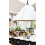 From The Anvil - Hammered Nickel Hockley Pendant in Birch | Sku. 45433BI | Trade Door Handles.